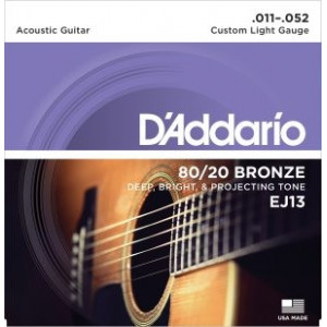 D'Addario EJ13 80/20 Bronze Custom Light 011