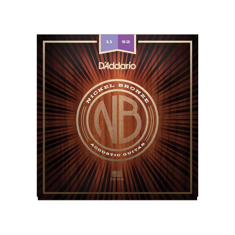 D'Addario NB Nickel Bronze Custom Light 011-052