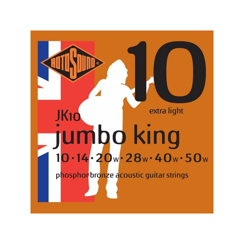 Rotosound JK10 Jumbo King Acoustic X Light 10-50