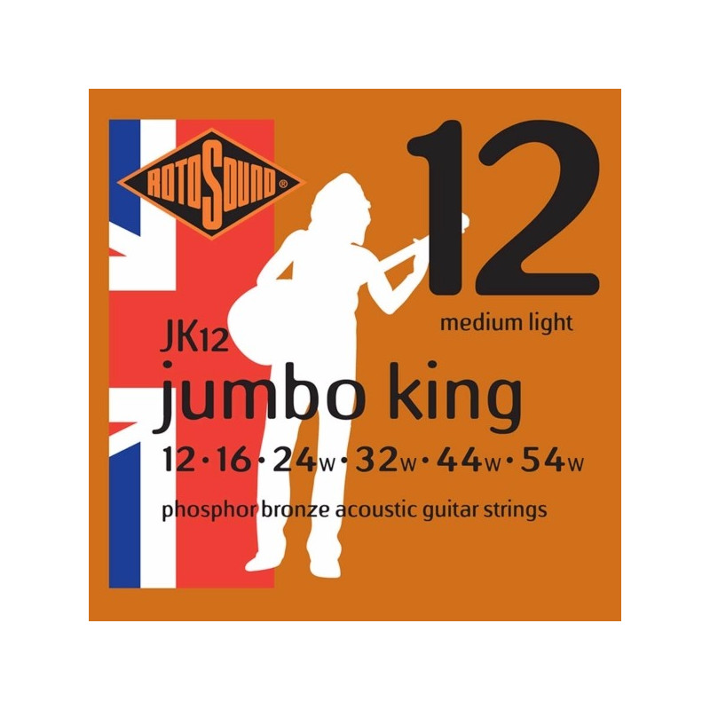 Rotosound JK12 Jumbo King Acoustic Med Light 12-54
