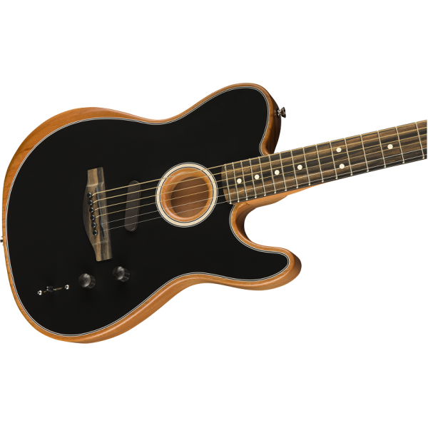 Fender American Acoustic Telecaster Black m. Gigbag